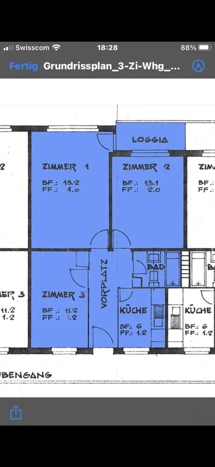 Helle und gepflegte 4.0-Zimmerwohnung an zentraler Lage