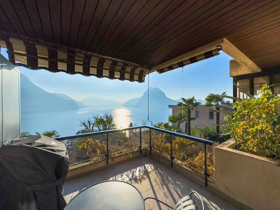 5,5 Lokale Duplex mit Seeblick in Castagnola