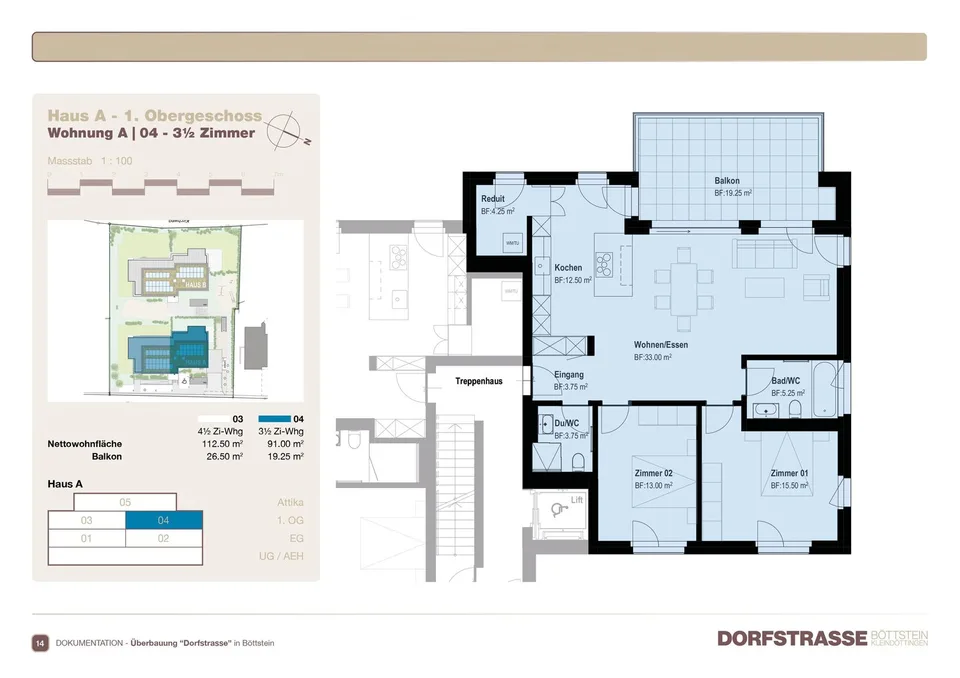 Appartement moderne 3.5 pièces à vendre à Böttstein