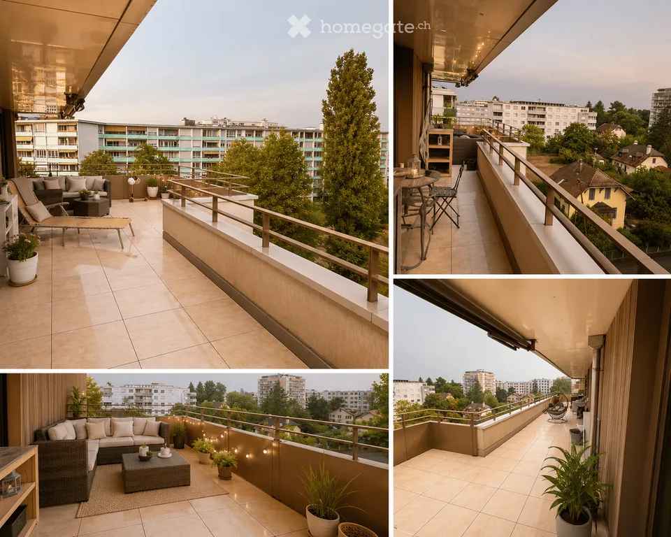 RARE - Neupenthouse 5 Zimmer, Terrasse 70m2, Parkplatz für Auto und Motorrad - Châtelaine, 1219