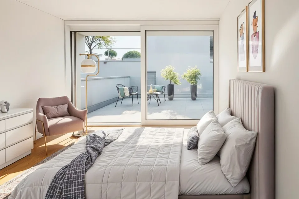 2-Etagen Terrassenhaus mit 2 Terrassen und 1 Sitzplatz