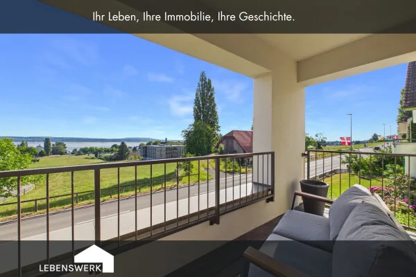 Seltene 5.5-Zimmer-Wohnung mit Seesicht und zwei Balkonen, TG