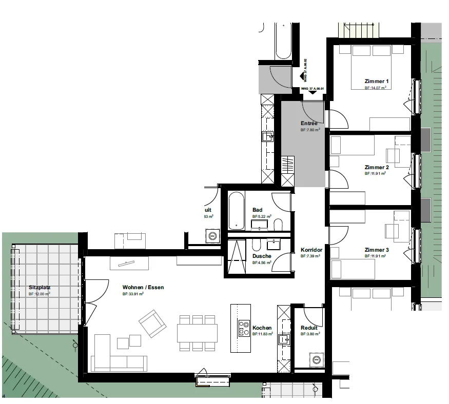 Appartement neuf 4,5 pièces 'Komfort' avec deux salles de bains
