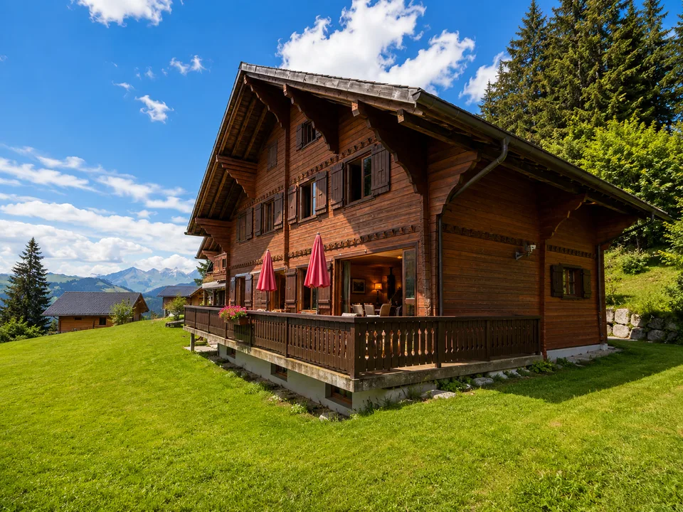 Chalet familial meublé avec jacuzzi et sauna aux Mosses