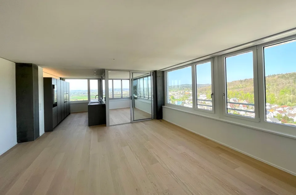 Exklusive 4.5 Zimmer Wohnung im Rhyfall Tower mit Rheinblick