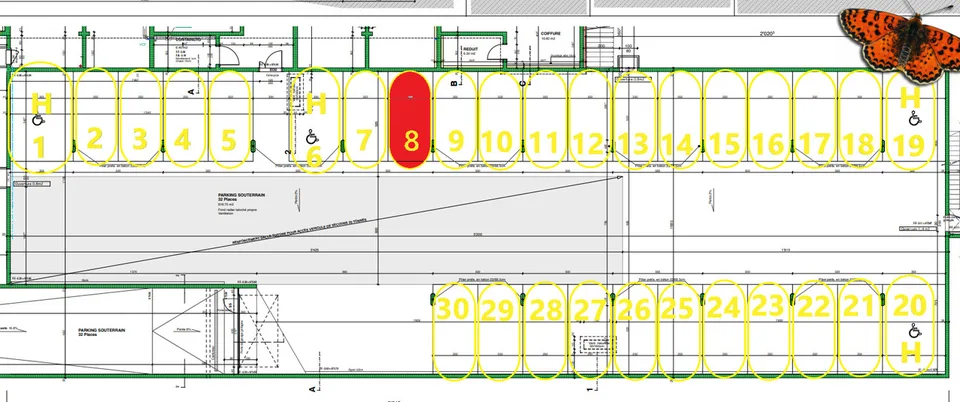 Villars sur Glane - Innenparkplatz in der Nähe von HFR