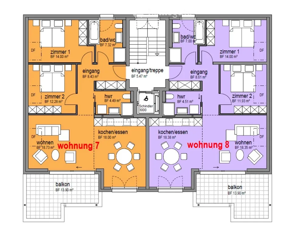 Moderne 3.5-Zimmer-Dachwohnung mit Bergblick in Chur