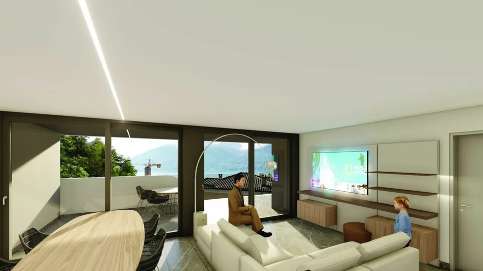 Moderne 3.5-Zi.-Wohnung mit grosszügiger Terrasse und Seesicht