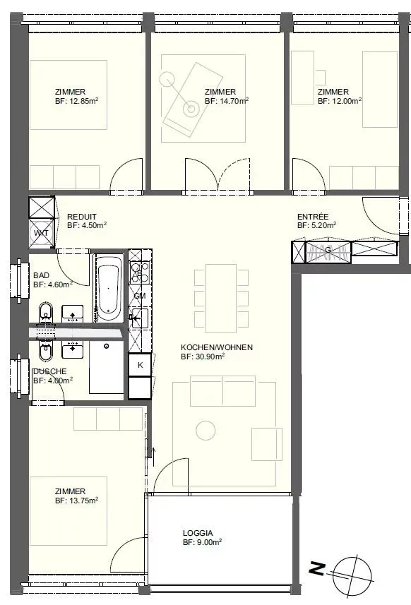 5,5-Zimmer-Wohnung zu vermieten im Herzen von Visp