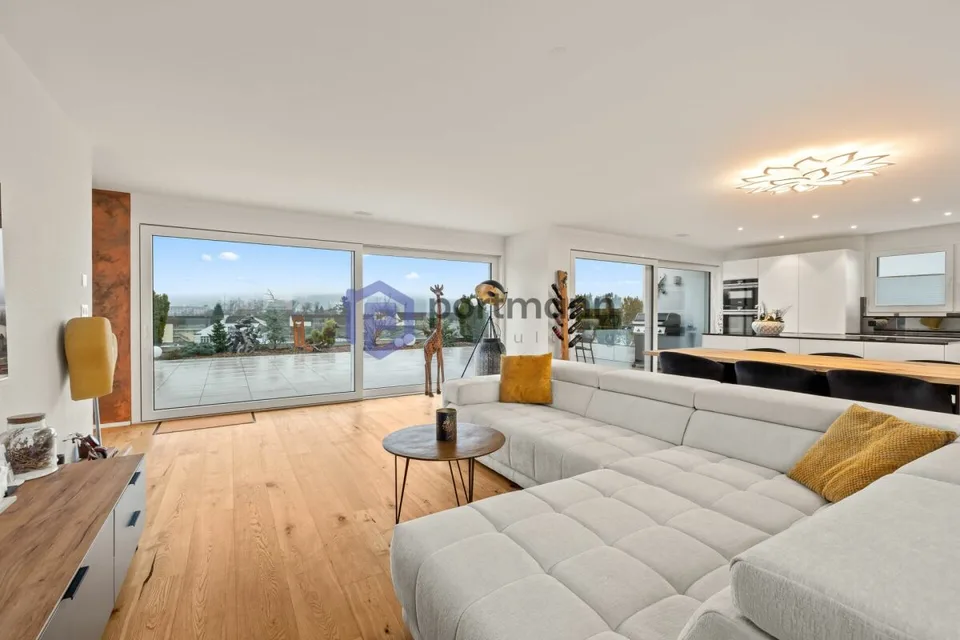Sehr gepflegte, neuwertige Attika-Wohnung mit div. Extras wie Riesen-Terrasse, Lift mit direktem Zugang in die Wohnung, übergrossen Parkplätzen usw.