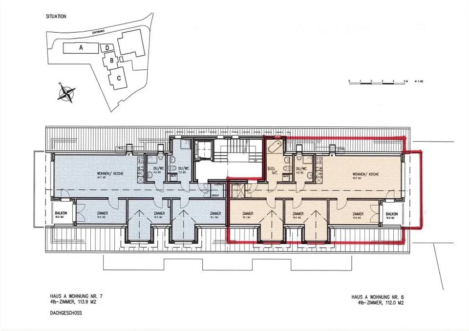 Grosszügige und moderne 4.5-Zimmer-Dachwohnung im Grünen