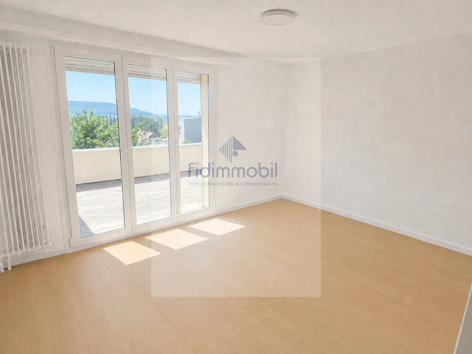 Charmant 3 pièces avec belle terrasse dégagée
