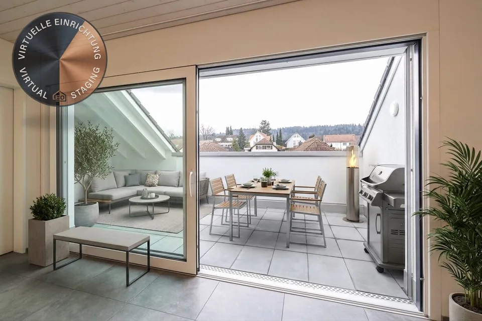 4.5-Zi.-Attikawohnung mit grossem Balkon, Niederwil