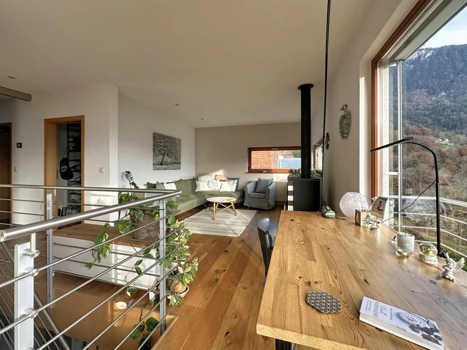 Prachtvolle Architekten-Villa mit spektakulärer Panoramablick auf die Ebene und die Dents-du-Midi