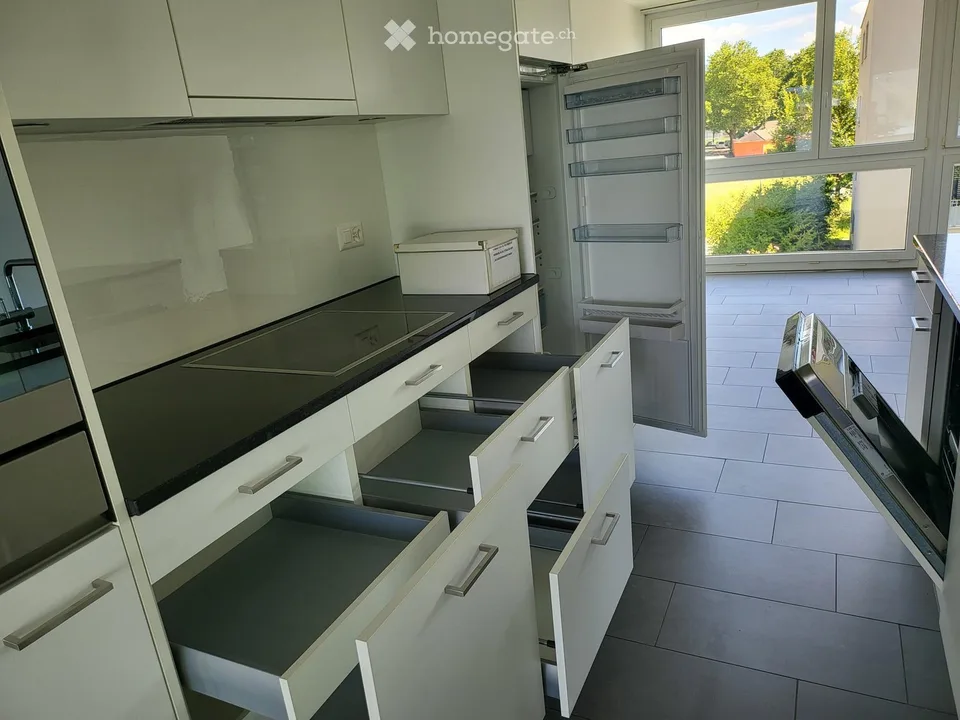 A gem, like in an owner-occupied apartment with a magnificent view of the greenery in Kirchdorf