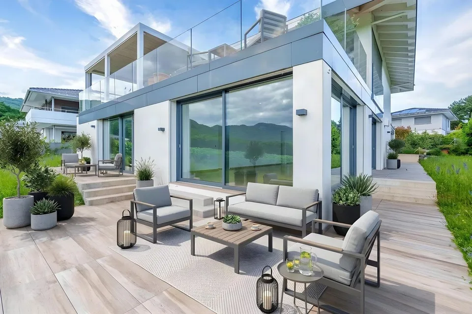 Genolier — Elegant Apartment with Lake and Alps Views