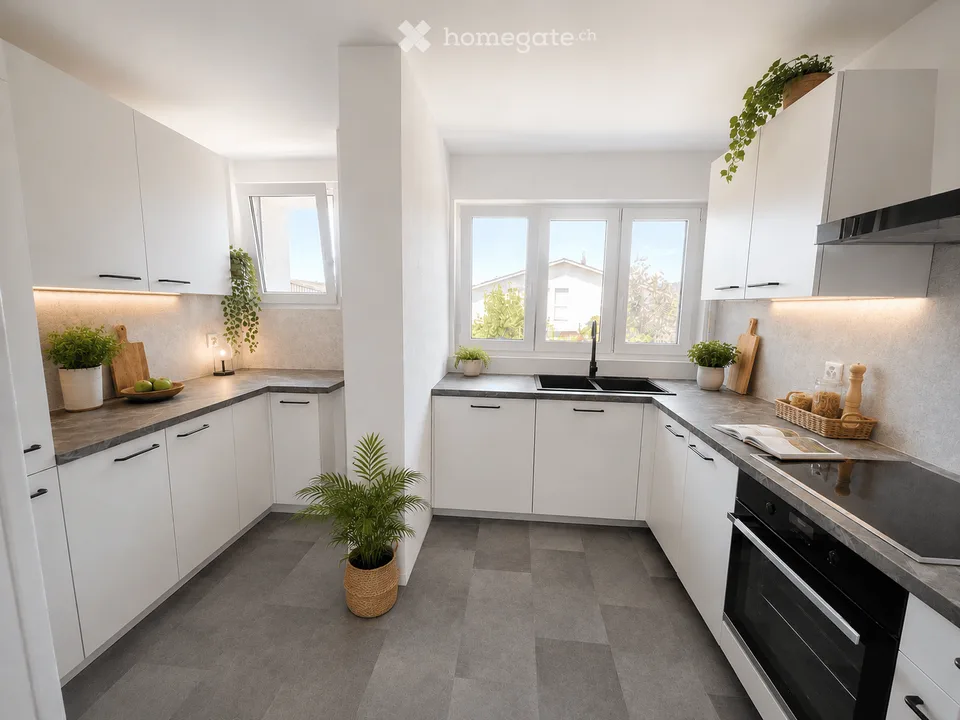Modern renovated 4.5-room apartment with balcony and plenty of light in Dottikon AG