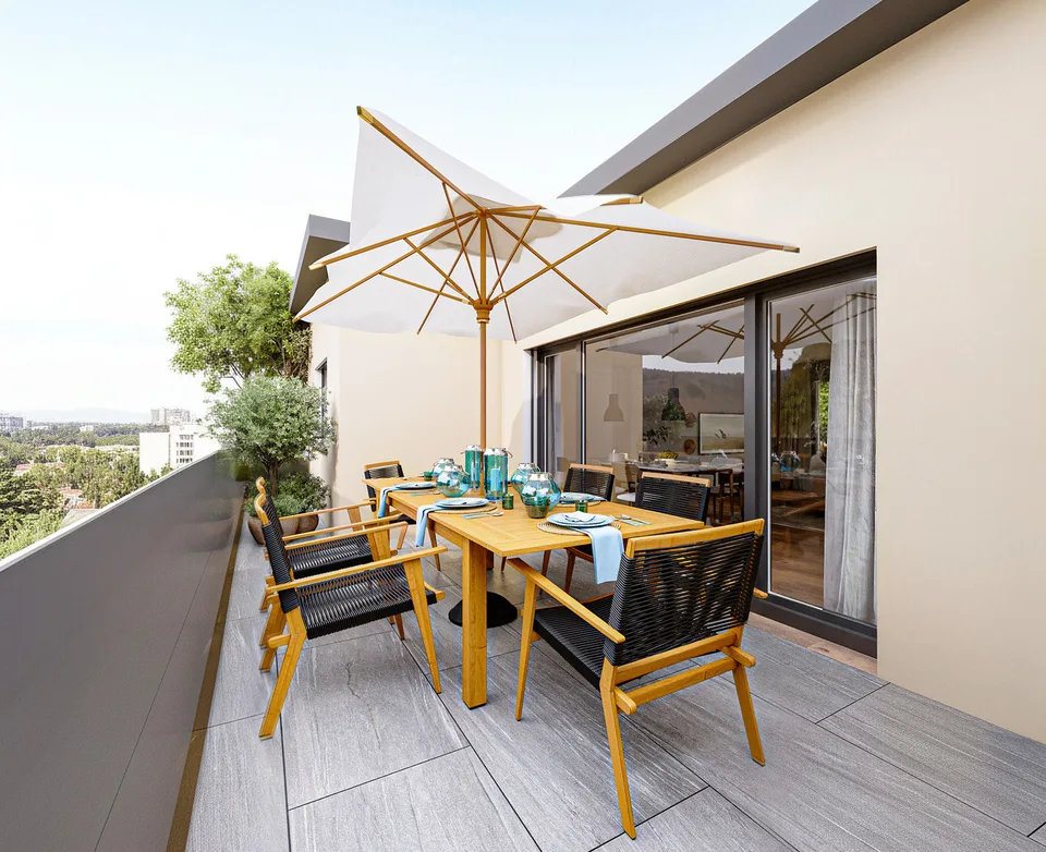 Terraced 5.5-room new semi-detached house at elevated location