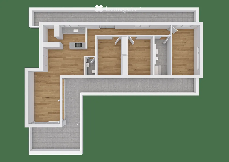 Attikawohnung mit Wintergarten-Charakter, grosszügigen Terrassen und Smart Home