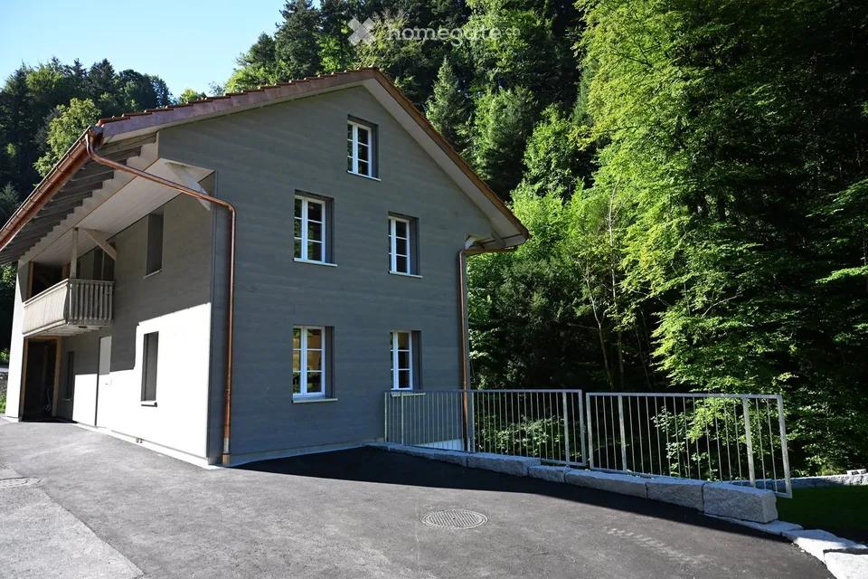Komplett saniertes, familienfreundliches Einfamilienhaus mit grossem Garten und Bach