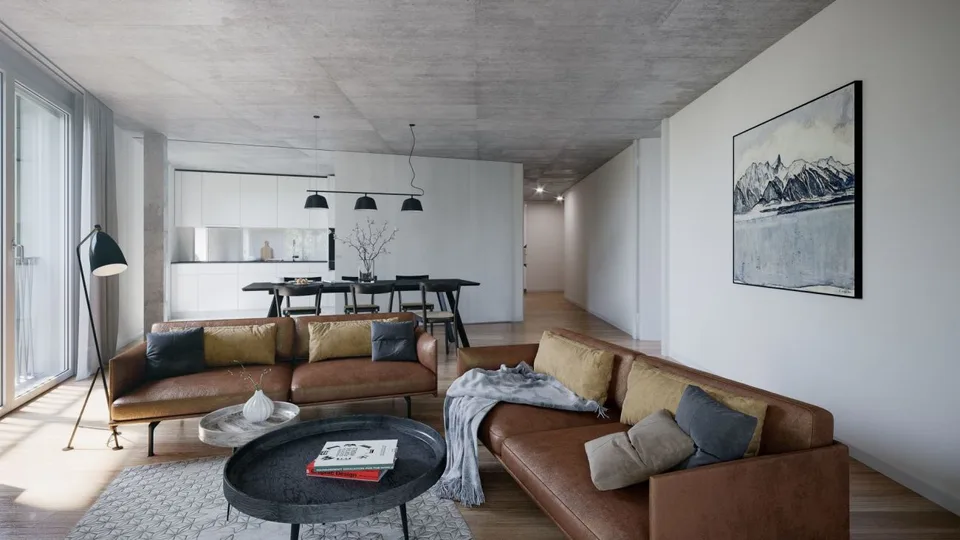 Besondere Architektur, Hochwertiger Wohnkomfort - 3.5-Zimmerwohnung