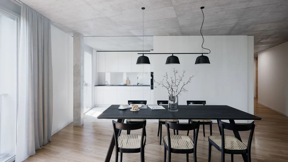 Besondere Architektur, Hochwertiger Wohnkomfort - 3.5-Zimmerwohnung