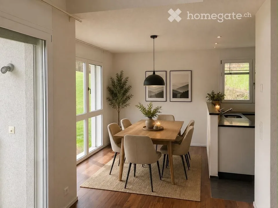 Ampio appartamento-maisonette di 6,5 locali in una casa di 2 famiglie