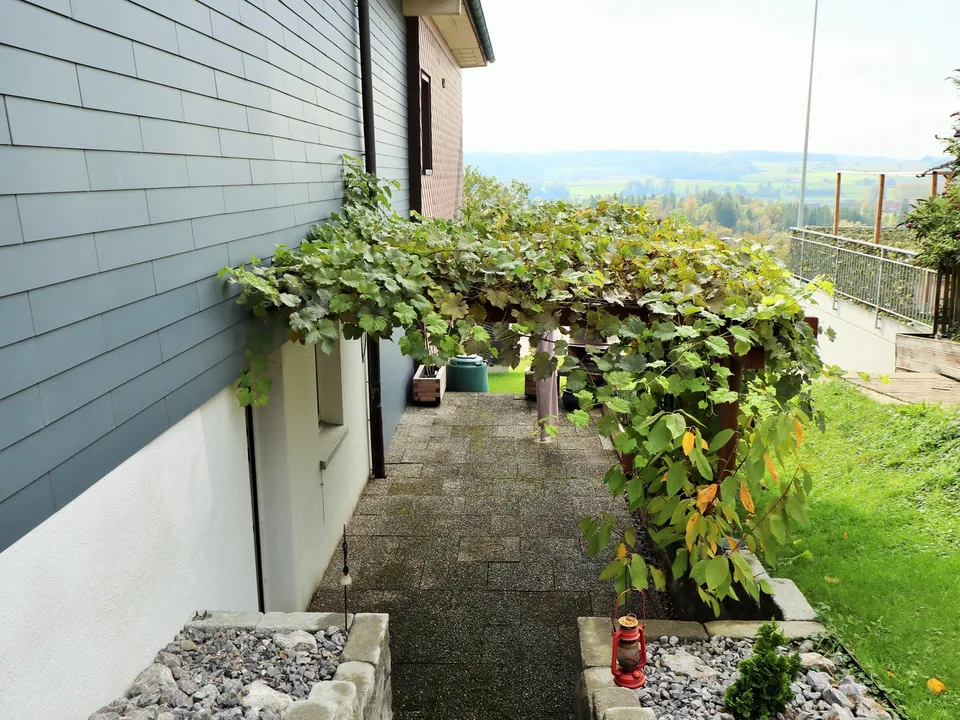Einseitig angebautes Einfamilienhaus