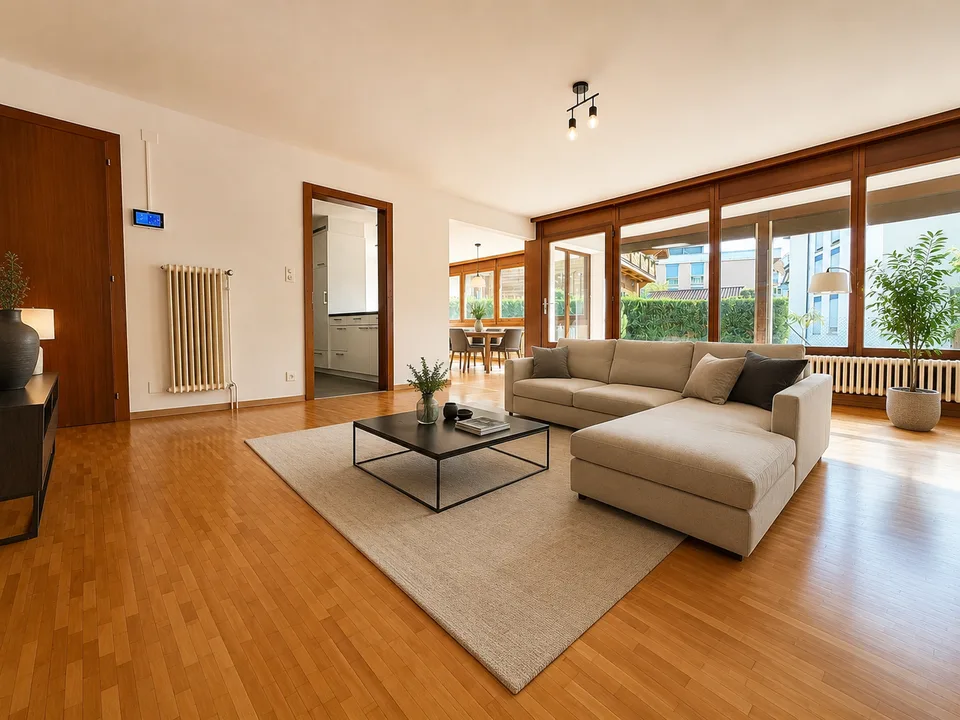 Spacieux avec jardin et vaste séjour de 45 m²