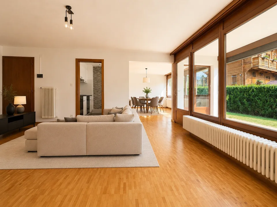 Spacieux avec jardin et vaste séjour de 45 m²