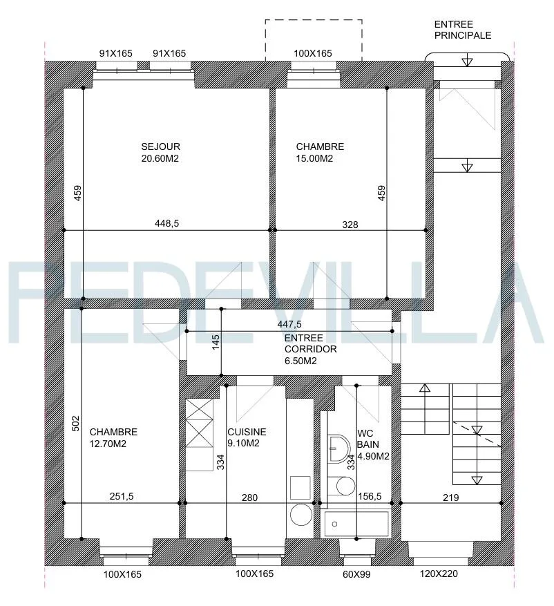 À louer - charmant appartement de 3 pièces au rez-de-chaussée