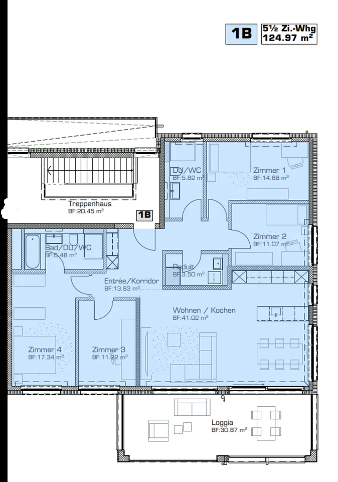 Attraktive Erstvermietung - 5.5-Zimmerwohnung mit Loggia