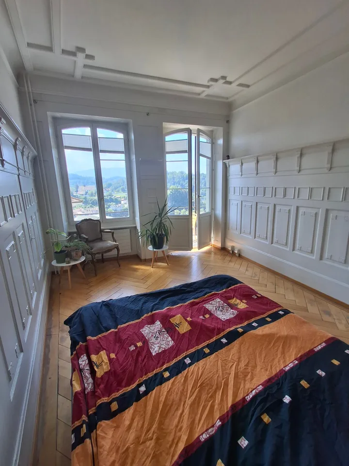 Prächtige Wohnung mit Balkon und schöner Aussicht