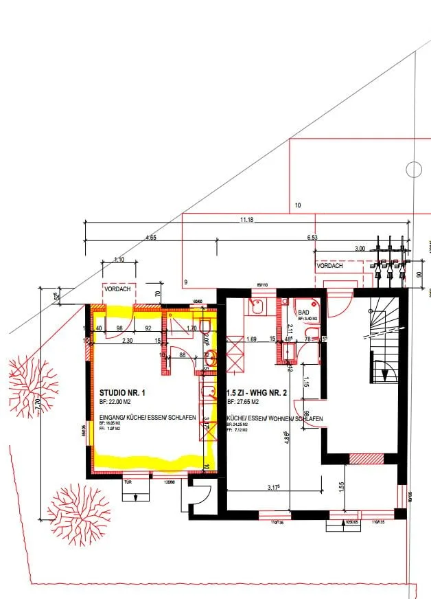 Studio près de la gare à Kaiseraugst