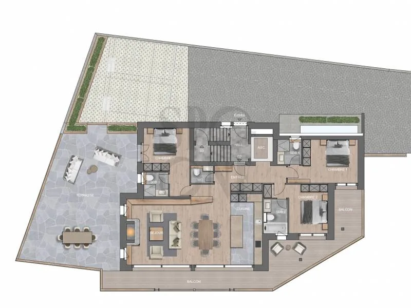First floor in new residence