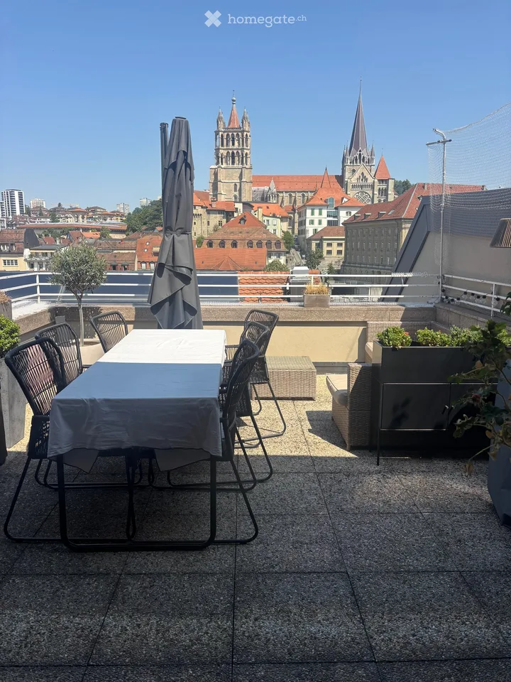 90m2 Loft Apartment with beautiful terrace in the heart of Lausanne