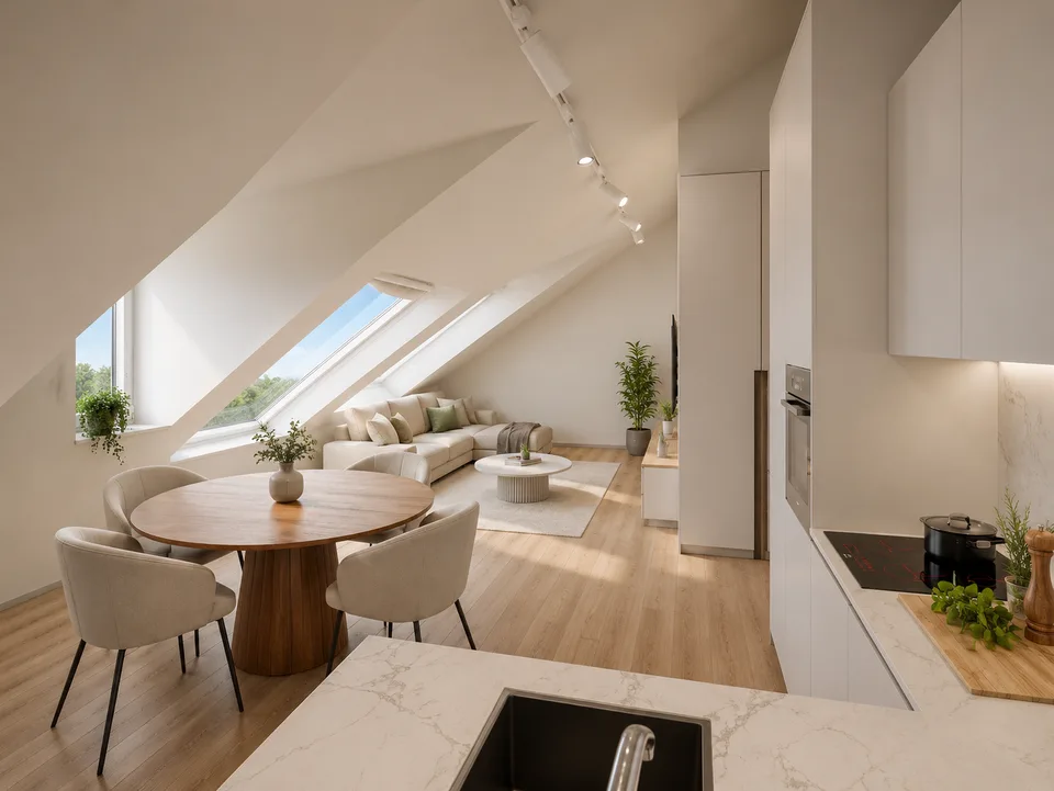 Superbes 3.5 Zimmer Neubau in Attikageschoss | Balkon | Wunschfinishes