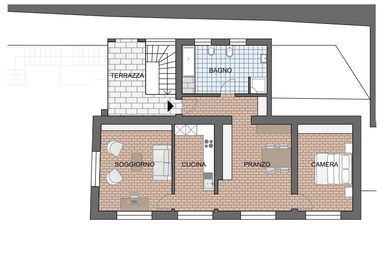 Casa con tre appartamenti immersa nel verde