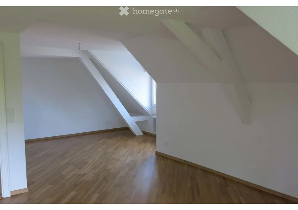 Ruhige und helle 1.5-Zimmer Dachwohnung zu vermieten, unbefristet