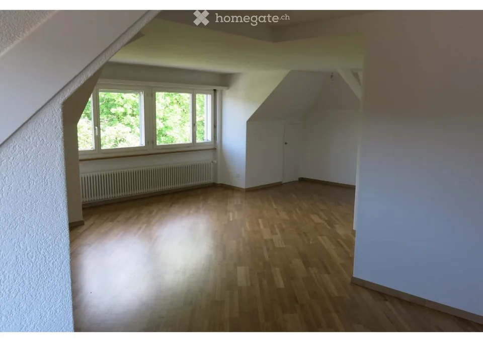 Ruhige und helle 1.5-Zimmer Dachwohnung zu vermieten, unbefristet