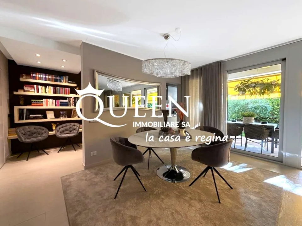 Lugano-Viganello: élégant appartement 5.5 pièces avec terrasse et jardin