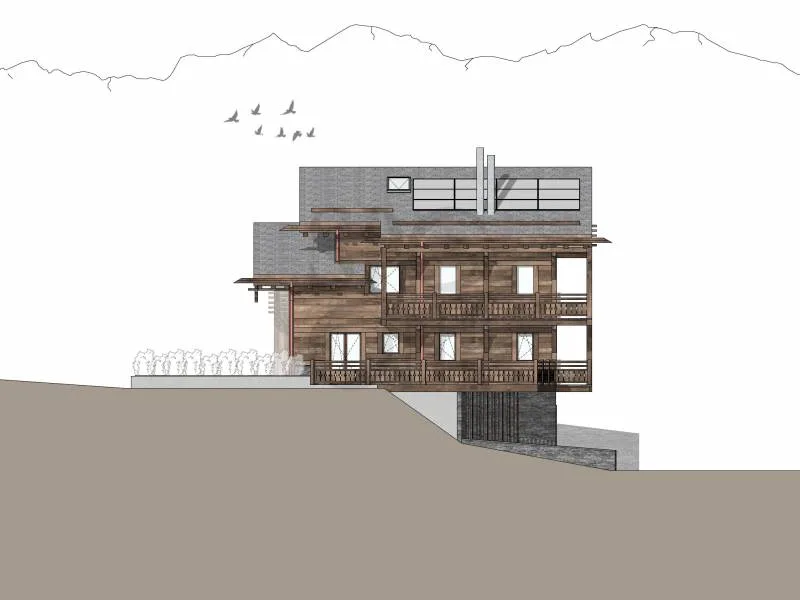 Attic duplex in an exclusive new residence