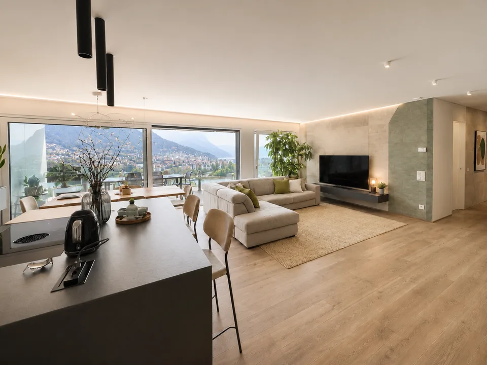 Vivere sopra Lugano - esclusivo appartamento di design con terrazza panoramica