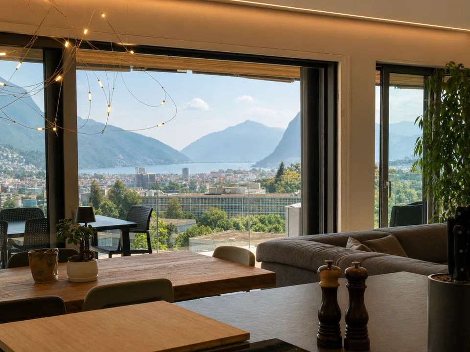 Vivere sopra Lugano - esclusivo appartamento di design con terrazza panoramica