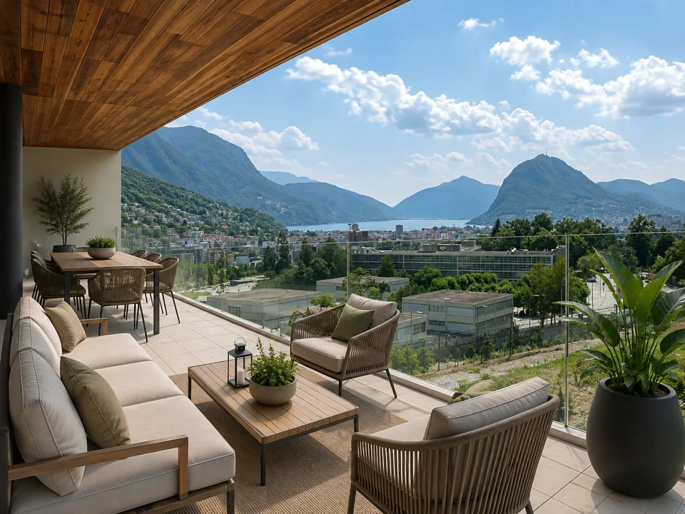 Vivere sopra Lugano - esclusivo appartamento di design con terrazza panoramica