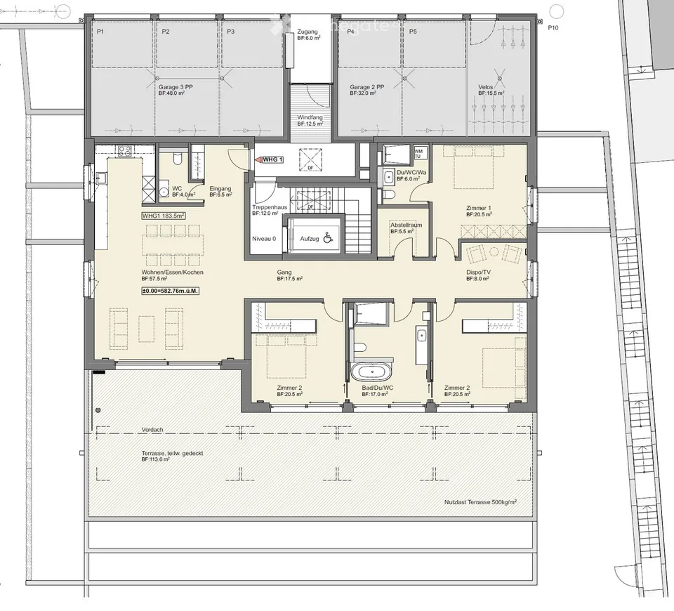 Projet de construction neuve : appartement d'attique de rêve de 4,5 pièces à Eschenbach SG