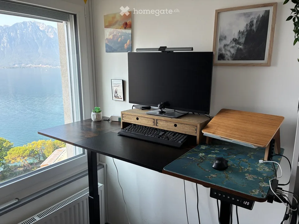 Stunning 13th-Floor 2.5-Room Apartment with Panoramic Lake & Mountain Views in Montreux