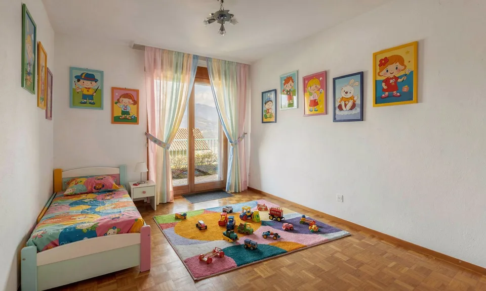 Unité accueillante 4.5 pièces avec jardin et vue dégagée à Manno