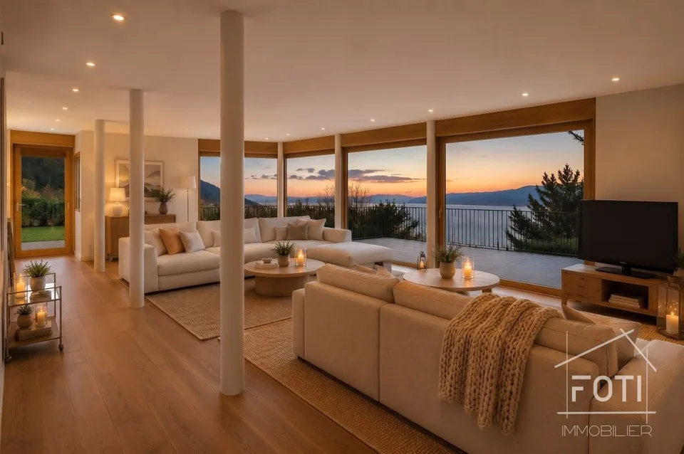 Villa dell'architetto 7,5 locali con vista sul Lago di Ginevra - St-Gingolph, ascensore – foto 1 di 30