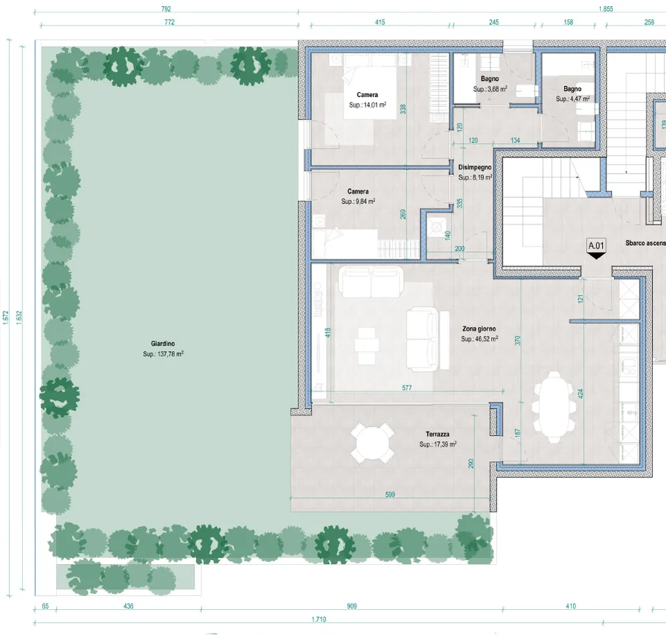 BELLINZONA - NEUES 3.5-ZIMMER-WOHNUNG MIT GROßEM GARTEN